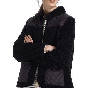 Barbour by ALEXACHUNG Hazel Casual Sherpa Fleece Jacket UK 12 US 8